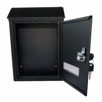 Boîte aux lettres en acier imperméable avec 2 clés, verrouillable, résistante aux intempéries, pour l'extérieur