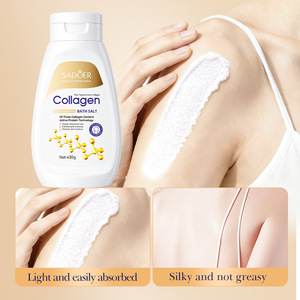 <span class=keywords><strong>Sel</strong></span> de <span class=keywords><strong>bain</strong></span> exfoliant au collagène SADOER, nettoyage en profondeur, lissage de la peau, hydratation, éclaircissement, gommage corporel complet, 430 g - Product Image 4