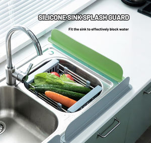 Paraspruzzi in Silicone per Lavello con Forte Aspirazione Antiscivolo Impermeabile per Cucina e Bagno - Product Image 1