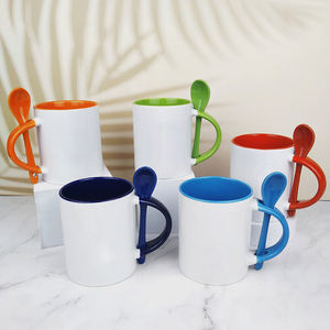 <span class=keywords><strong>Tazas</strong></span> de Cerámica Blancas <span class=keywords><strong>para</strong></span> Sublimación de 11 oz, Económicas, <span class=keywords><strong>para</strong></span> Café, Té y Bebidas con Leche, con Cuchara Larga, en Oferta - Product Image 3