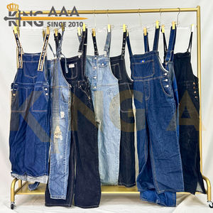 时尚KingAAA模特A06-2女士牛仔裤工作服吊带裤街装风格涤棉混装 - Product Image 1