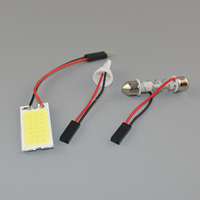 Adaptateurs de dôme festoon T10 C5W à puce COB 21 LED blanches 21SMD, éclairage de toit et lampe de lecture LED 12V pour voitures, remplacement LED 12V
