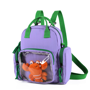 Oem Odm Custom Sea Animal Crab Plush Doll Ita Backpack Set Block Transparent Itabag Nylon Clear Window Anime Pin Display Bag - Product Image 6