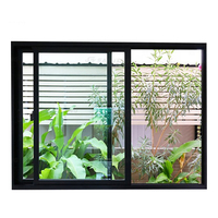 Ventana Corredera Moderna Profesional Italiana GIESSE Alemana SIEGENIA, Marco de Aleación de Aluminio, Aislamiento Térmico, para Sótano y Sala de Estar
