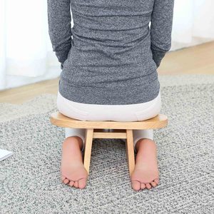 Taburete Ergonómico Portátil de Madera Maciza para Exteriores, Asiento Tipo Puf para Yoga, Meditación y Uso en Interiores - Product Image 4