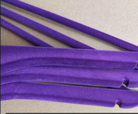 Heavy Duty Luxury Brand Suit Purple Hotel Anti Theft Velvet Flocado Perchas con anillo antirrobo