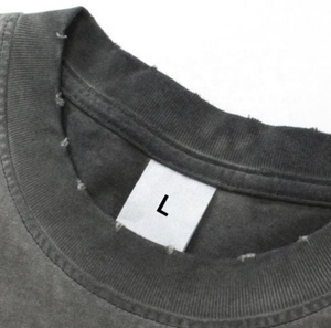 Camiseta de Hombre al por Mayor, 230g, 100% Algodón, Color Sólido, Estilo Vintage con Lavado Ácido - Product Image 3