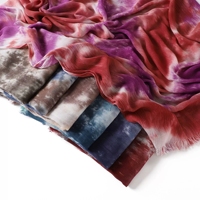 Pañuelo Hijab de Viscosa Modal 2026 con Degradado, Estilo Étnico Musulmán, Teñido Anudado, con Efecto Aceite, para Mujer, de Lujo, Arrugado, Tejido, con Estampado Digital, Tipo Chal