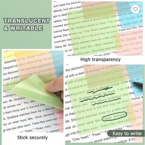 8 tampons de notes autocollantes transparentes 3x3 pouces Morandi Color Clear Sticky Notes Waterproof Auto-Adhésif Translucide Sticky Blocks - Product Image 5