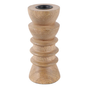 Portacandele in legno naturale, rustico, per centrotavola, decorazioni per matrimoni, tavolo da caffè - Product Image 3