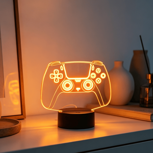 Gaming Room Desk Setup Lighting Decor on the <b>Table</b> Game <b>Console</b> Icon LED Base 3D Night Light for Kids Bedside Gift - Product Image 2