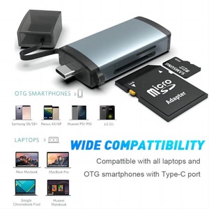 Lecteur <span class=keywords><strong>de</strong></span> carte mémoire SYONG USB 3.0 double emplacement pour SD/Micro SD/SDHC/SDXC/MMC, compatible avec MacBook Pro/Air - Product Image 1