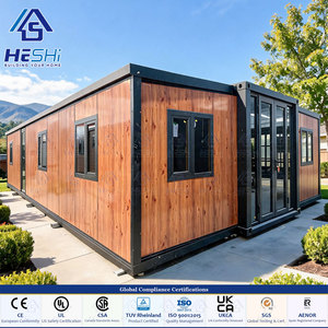 Maison préfabriquée extensible en conteneur de 40 pieds ou 20 pieds, classe incendie EN 13501 A1, 1, 2 ou 3 chambres, maison mobile pliable moderne en acier galvanisé, bungalow - Product Image 1