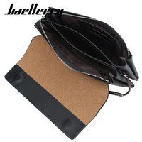 Baellerry Vintage Grote Capaciteit Multifunctionele Heren Kaarthouder Modieuze Veganistische Pu Lederen Telefoon Portemonnee Waterdicht Lang