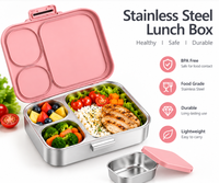 Vente en gros de boîtes à lunch chauffantes en acier inoxydable 304 pour enfants bento boîtes de conservation des aliments récipients à lunch lavables au lave-vaisselle