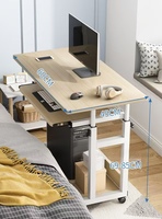 50x30cm ordinateur portable bureau lit avec bureau paresseux étudiant dortoir Simple Table pliante chevet hauteur réglable bureau d'ordinateur