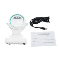 Lecteur de codes-barres de bureau à angle réglable mains libres, interface USB, lecture de codes QR 1D/2D, capteur CMOS, 300 lectures/sec, 1 an