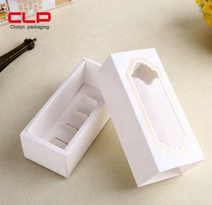 กล่องกระดาษแข็งเกรดอาหารสำหรับบรรจุขนมคุกกี้ <span class=keywords><strong>ช็อกโกแลต</strong></span>มาการองฝรั่งเศสแบบย่อยสลายได้ครึ่งโหล พร้อมโลโก้สั่งทำพิเศษ - Product Image 4