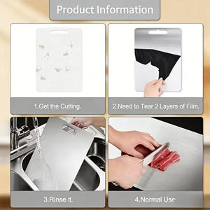 Tabla de Cortar de Acero Inoxidable 201 Serie <span class=keywords><strong>Fusion</strong></span>, Superficie Plana Moderna para Cocina, Resistente, Fácil de Limpiar, Superficie Lisa - Product Image 4