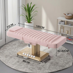 <b>Electric</b> Adjustable PU Leather Massage Bed with Stainless Steel Frame and 3-Motor for Beauty Salon & Spa Use - Product Image 4