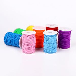 Cordon élastique coloré de 2 mm en gros d'usine, cordon en caoutchouc rond haute élasticité multibrins pour accessoires vestimentaires - Product Image 3