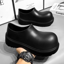 Zapatos de tacón alto con suela gruesa de EVA para mujer, botas de lluvia, zapatos que aumentan la altura - Product Image 4