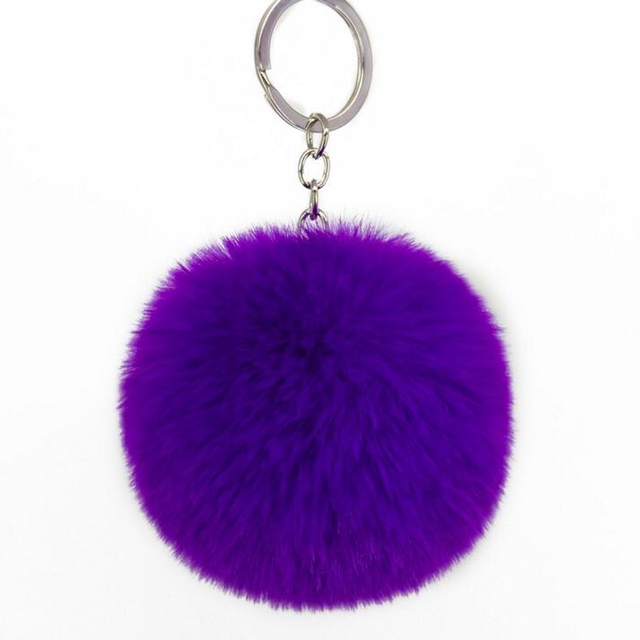 Экологически чистый брелок с мягким мехом, брелки с помпоном из искусственного кроличьего меха