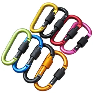 Ailot 25KN 캠핑 후크 금속 스냅 후크 알루미늄 사용자 정의 야외 등산 Carabiner 후크