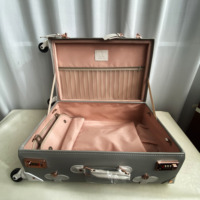 Nouvelles innovations en cuir PU Vintage ensembles de bagages femmes rétro valise main à main Trolley sac
