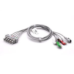 <span class=keywords><strong>5</strong></span> fils de plomb <span class=keywords><strong>ECG</strong></span> Compatible Dragers <span class=keywords><strong>ECG</strong></span> câble Snap terminaison IEC Standard <span class=keywords><strong>ECG</strong></span> EKG fil de plomb câble médical consommable - Product Image 4
