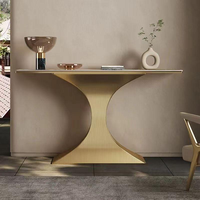 Console Table de Luxe Italienne en Marbre, Meuble Moderne pour Couloir, Allée, Entrée ou Bar