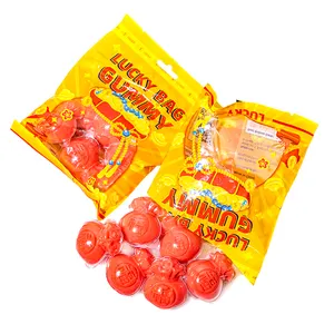 Китайский традиционный дизайнерский красный липкий шар красный счастливый жевательные сладкие конфеты для оптовой продажи