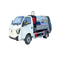 Camion compacteur sanitaire électrique Feidi à chargement arrière, 5,8 mètres cubes, batterie CATL 63,75 kWh, autonomie de 285 km