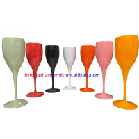 Usine logo personnalisé couleur moderne de luxe en plastique flûte à champagne gobelet verre à vin rouge verres pour mariage fête voyage