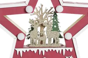 زينة عيد الميلاد الخشبي, زينة عيد الميلاد الخشبي على شكل نجمة لمشهد قرية مخصصة