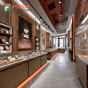 Fabricant d'agencements de vente de bijoux personnalisés haute visibilité, comptoir de centre commercial avec panneau en verre trempé, vitrine - Product Image 3