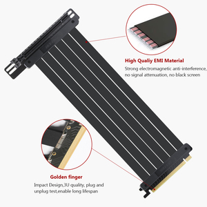 Cavo Riser PCI-E 3.0x16 porta prolunga flessibile ad alta velocità <span class=keywords><strong>per</strong></span> scheda di estensione, adattatore a 90 gradi (300mm) <span class=keywords><strong>per</strong></span> scheda grafica del Computer - Product Image 4