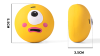 Jouet pour chien en latex de forme ronde, résistant à la décoloration, avec couineur intégré, conforme aux normes FDA REACH, pour la mastication quotidienne, motif dessin animé