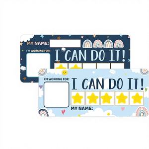 Tableau de récompenses magnétique en PVC pour enfants, design arc-en-ciel bohème, jetons étoiles, objectifs personnalisables pour la maison et la salle de classe - Product Image 1