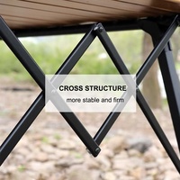 Table de camping pliable en aluminium INature - Hauteur réglable - Mobilier d'extérieur au design moderne pour la plage et le camping