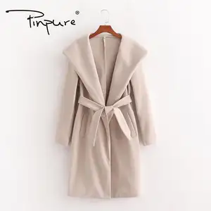 R51112S 2020 autumn beauty dress new beige hooded coat jacket women