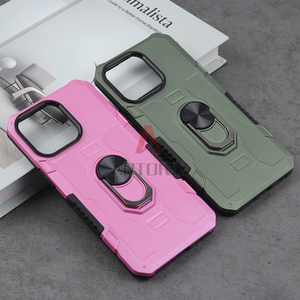 Custodia per telefono con cavalletto per samsung <span class=keywords><strong>galaxy</strong></span> a03s <span class=keywords><strong>cover</strong></span> hybrid antiurto kickstand ring phone case - Product Image 3