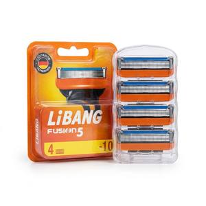 5-<strong>Blade</strong> Shaving <strong>Razor</strong> Cartridges Compatible with <strong>Fusion</strong> Handles, LiBANG Imported Stainless Steel Men's Shaving <strong>Blades</strong> - Product Image 2