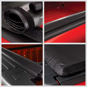 Cubierta de lona enrollable de vinilo suave, impermeable y con cerradura, personalizada <span class=keywords><strong>en</strong></span> negro para la caja de camionetas NP300, <span class=keywords><strong>Ford</strong></span> <span class=keywords><strong>F150</strong></span>, Dodge Ram, Nissan - Product Image 2