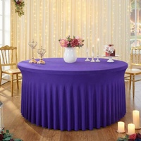Nappe de table élastique intégrée en polyuréthane épaissi, anti-poussière, avec jupe de table, grande taille, pour l'approvisionnement transfrontalier exclusif