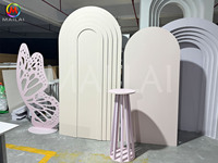 Arche de scène de mariage carrée moderne en acrylique personnalisée en usine, ensemble de toile de fond 480x220cm, arche papillon