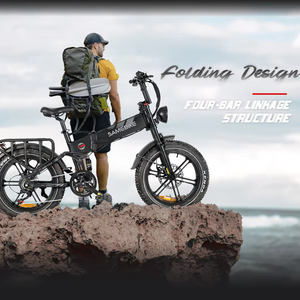Vélo électrique tout-terrain à suspension intégrale 48V 17Ah 1200W à moteur brushless haute vitesse avec pneus larges, faible MOQ, modèle RS-A02 Plus Fat - Product Image 6