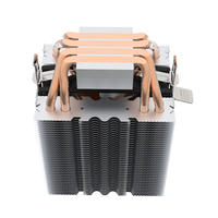 Radiateur universel OEM personnalisé pour processeur de PC portable, dissipateur thermique en aluminium à ailettes avec 4 caloducs en cuivre pour AMD Intel LGA