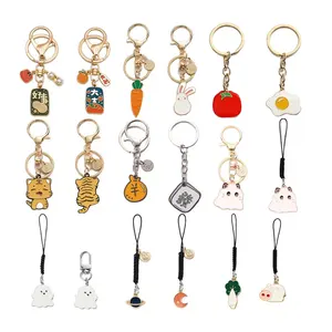 Manufacturer Personalized Cute Custom Enamel Logo 3d Fashion Sublimation Blank Metal Key Chain Cartoon Safety Keychain