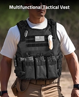 Gilet tactique pour homme CVLIFE, système réglable et à libération rapide, gilet amovible pour accessoires de chasse en plein air